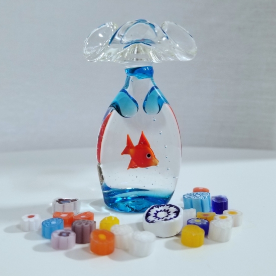 全国宅配無料 N agako様 御約定済 金魚のガラス 提げもの 工芸品