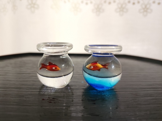 金魚のガラス工芸品 金魚鉢S-008 of 🫧金魚の硝子屋🫧