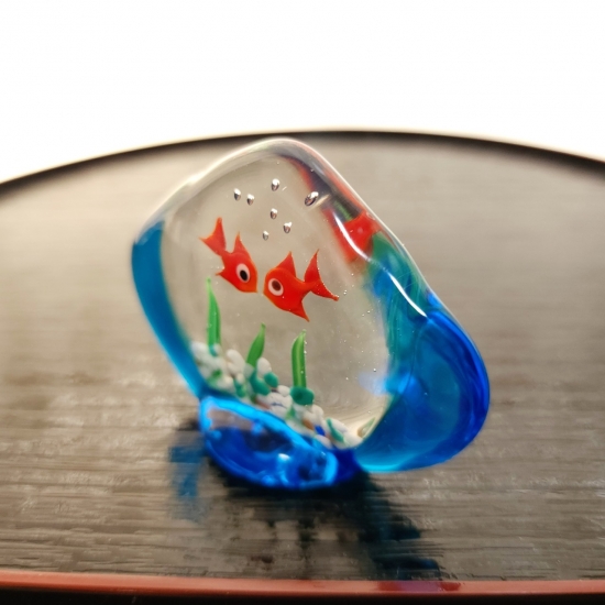 ガラス細工　熱帯魚 熱帯魚-011of🫧金魚の硝子屋🫧