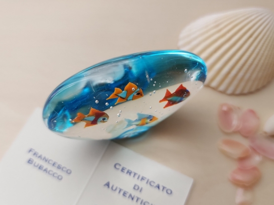 ガラス細工　熱帯魚 熱帯魚-016of🫧金魚の硝子屋🫧