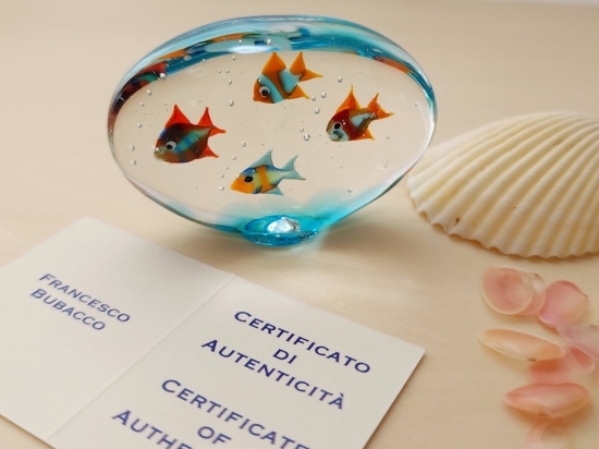 ガラス細工　熱帯魚 熱帯魚-013of🫧金魚の硝子屋🫧