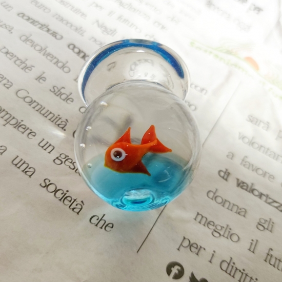 金魚のガラス工芸品 金魚鉢S-008 of 🫧金魚の硝子屋🫧